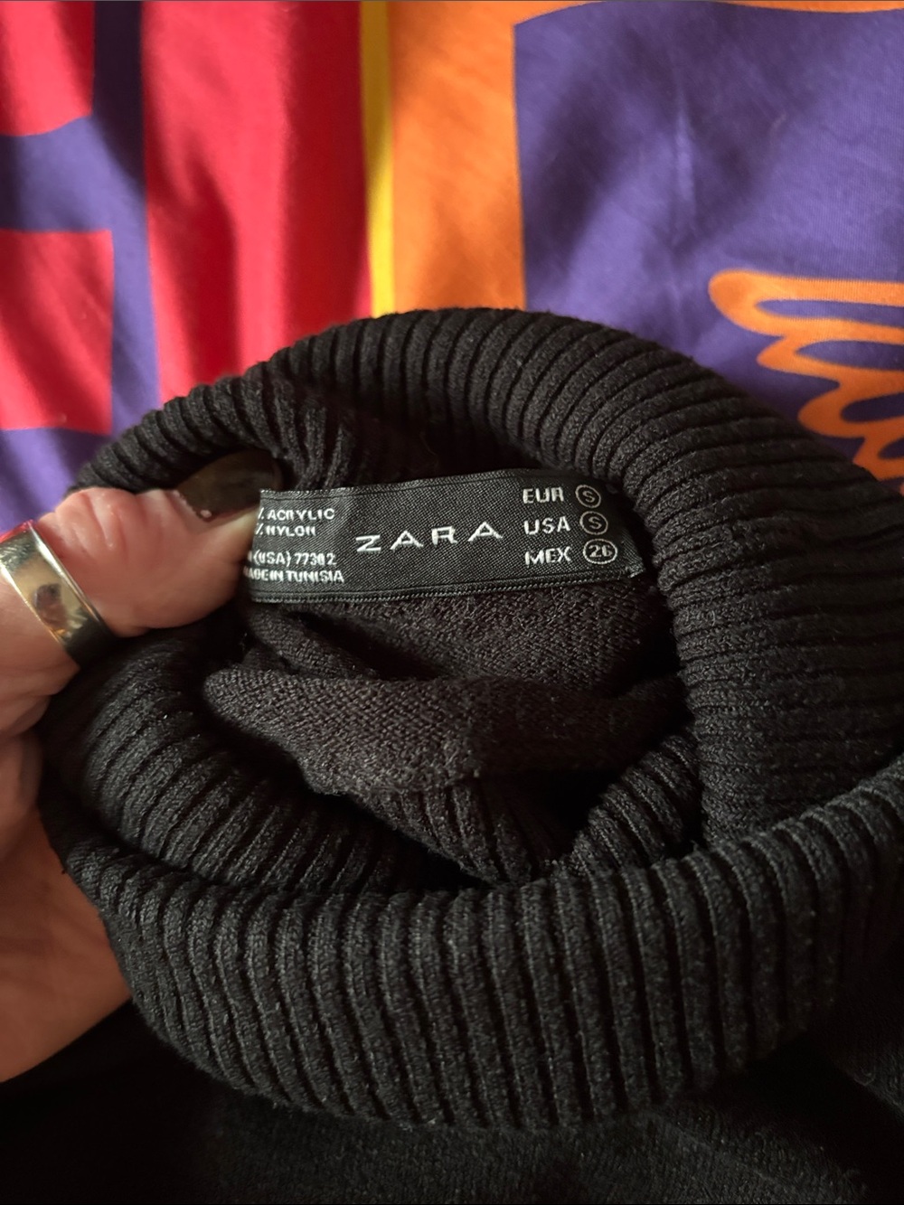 Zara Black Sleeveless Turtleneck Sweater Top - Picture 5 of 5